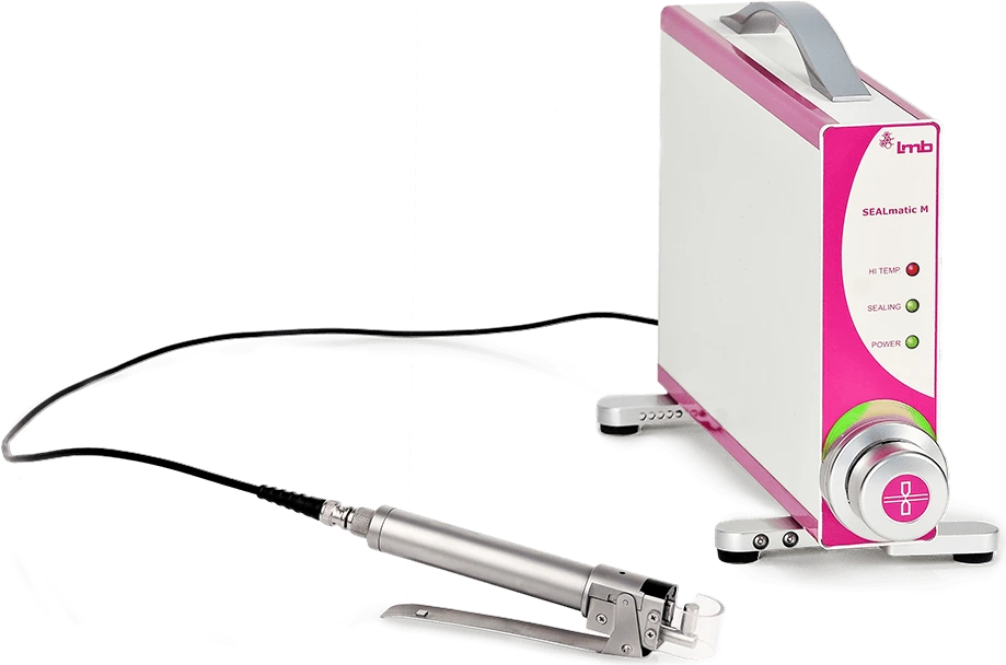 SEALmatic M tube sealer with handheld sealing head and cable