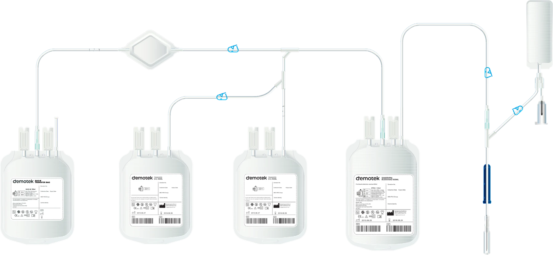 In-line red cell filter